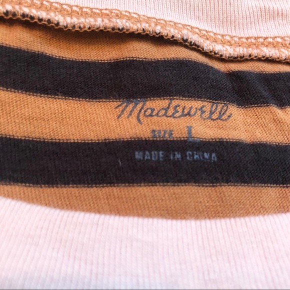 Madewell Vintage Tee in Lark Stripe - Size Large - Picture 4 of 5